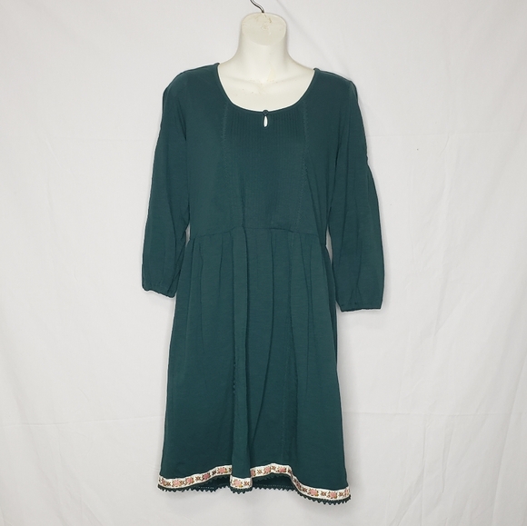 Matilda Jane Womens Nadine Fancy Charlie Mini Dress Size M Embroidered Lagenlook - Picture 2 of 16